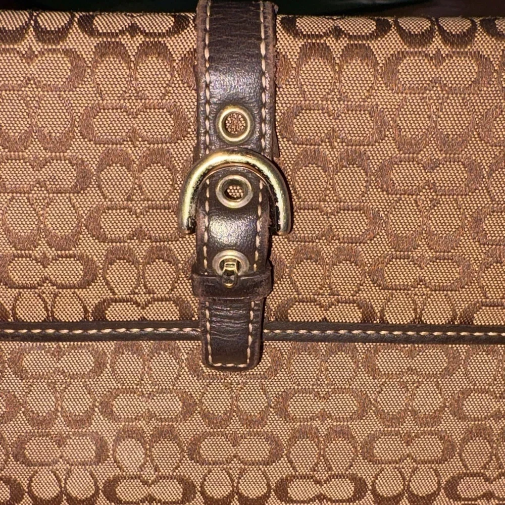 Y2K Vintage Coach Tan Monogram Snap Wallet - Picture 8 of 10